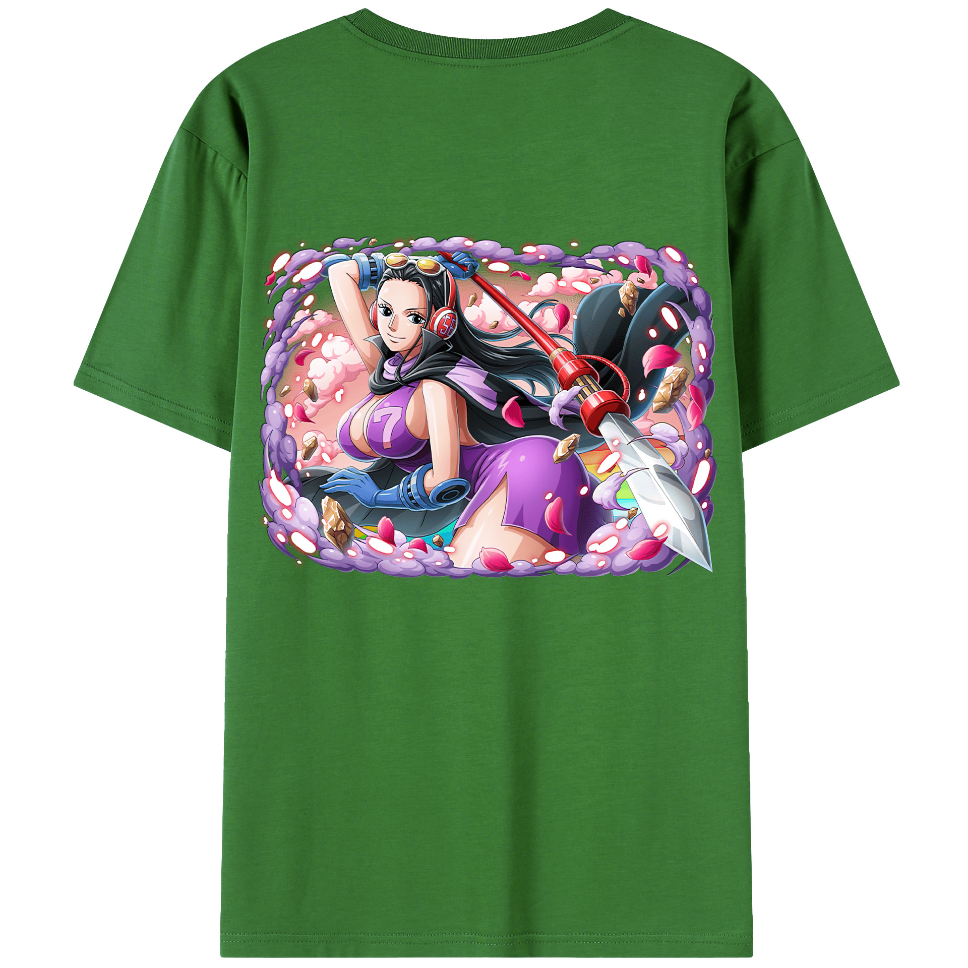 ワンピース ニコ・ロビン ONE PIECE Nico Robin レディース半袖Tシャツ(バックプリント)